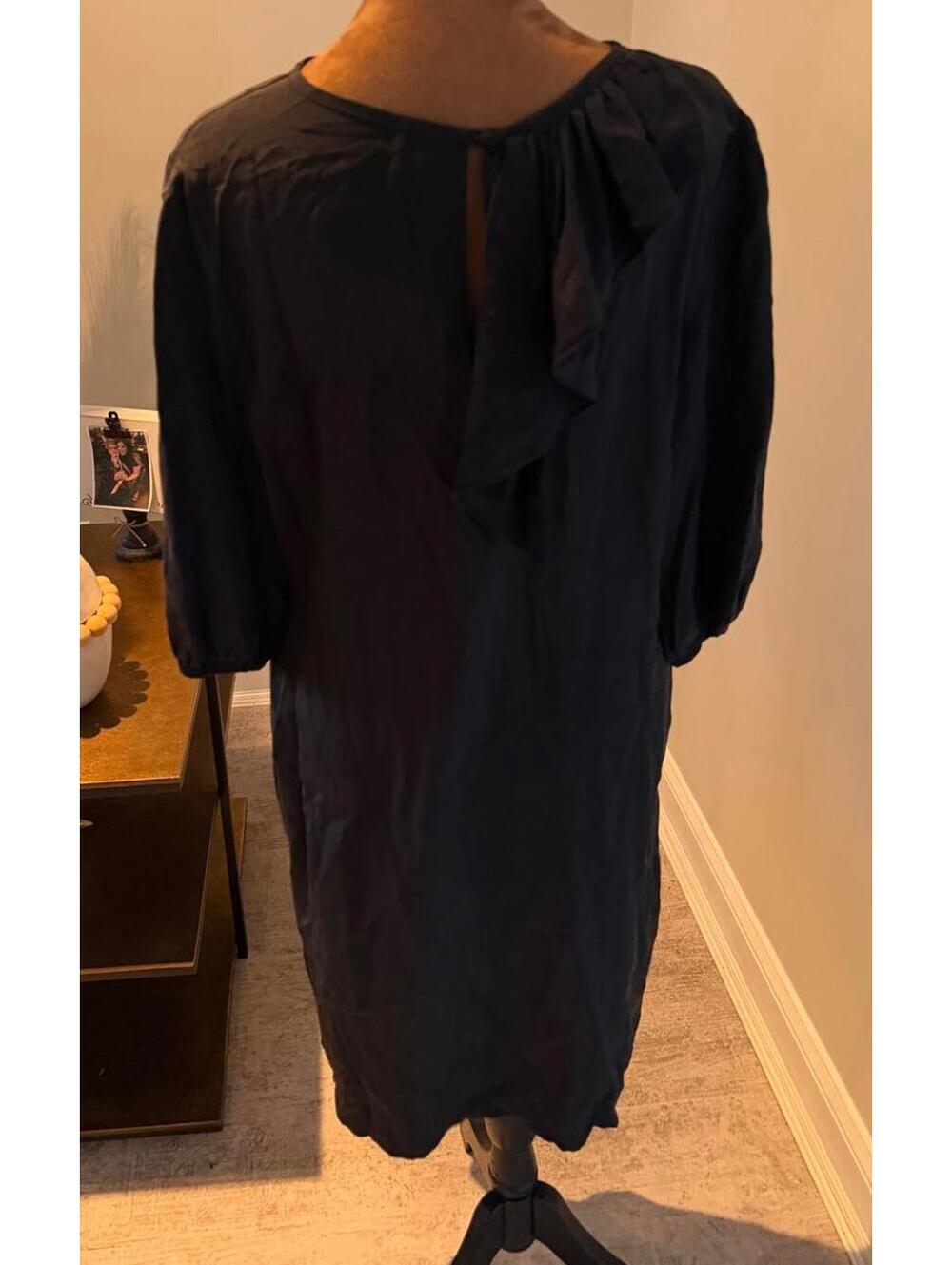 Tuckernuck 100% Silk Ruffle Front Dress sz M